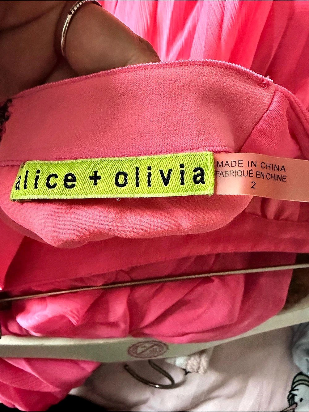 alice + olivia Pleated Maxi Skirt in Pink Size 2 Like New - Picture 5 of 5
